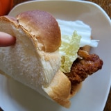 白身魚フライの白菜サンドイッチ